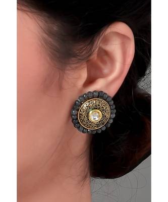 Blue Toned Kundan Stud 1