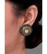 Blue Toned Kundan Stud