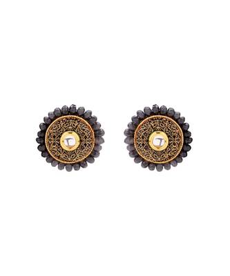 Blue Toned Kundan Stud 2