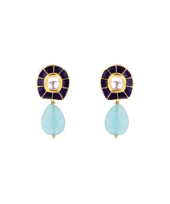 Blue Toned Kundan Earring 2