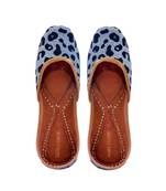 Blue Animal Printed Jutti