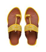Yellow Muse Kolhapuri Chappal