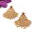 Knigght Angel Jewels Peach Jhumka Earrings