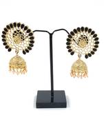 Knigght Angel Jewels Black Jhumka Earrings