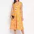 Yellow Crepe Printed Western dress