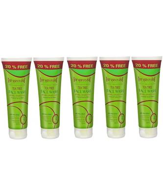 Aryanveda Tea Tree Face Wash Neem Tulsi 120ml (Pack of 5) 1