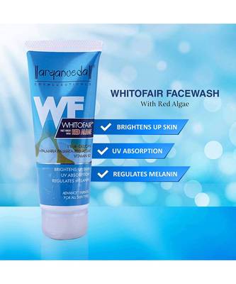 Aryanveda Unisex Brightens Up Skin UV Absorption Regulates Melanin WhitOFair Face Wash 60ml (Pack of 2) 4