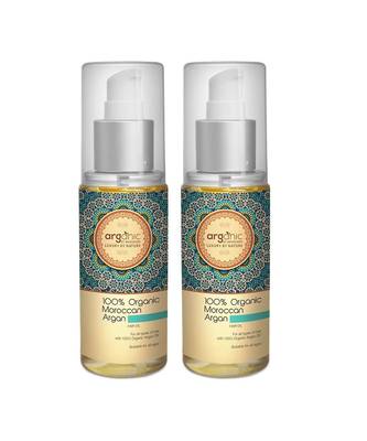 Aryanveda Unisex By Arganic 100% Organic Moroccan Argan Hair Oil for Hair Growth 100ml (Pack of 2) 1