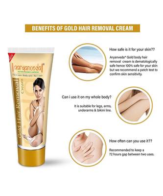 Aryanveda Gold Hair Removal Cream 40 Gm (Pack of 4) 5