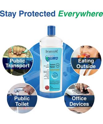 Aryanveda Herbals Bodyguard  Disinfectant Gel 500 ml Each (Pack of 2) 3