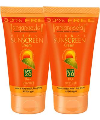 Aryanveda Herbals Sun Protective SPF 20 PA+ 67 gm (Pack of 2) 1