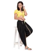 Black color Dhoti Patiala with Embellished Border