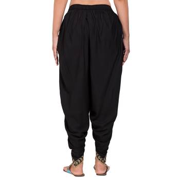 Black color Dhoti Patiala with Embellished Border 5