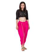 Dark Pink color Dhoti Patiala with Embellished Border