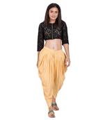 Beige Color Solid Dhoti Patiala