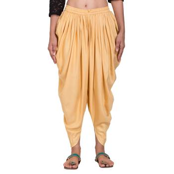 Beige Color Solid Dhoti Patiala 2