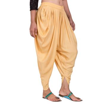Beige Color Solid Dhoti Patiala 4