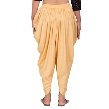 Beige Color Solid Dhoti Patiala 5
