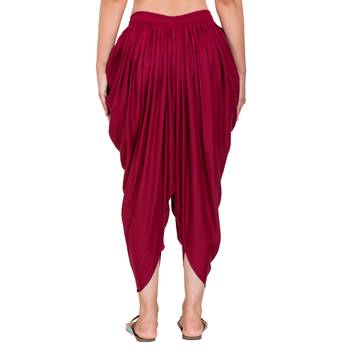 Maroon Color Solid Dhoti Patiala 5