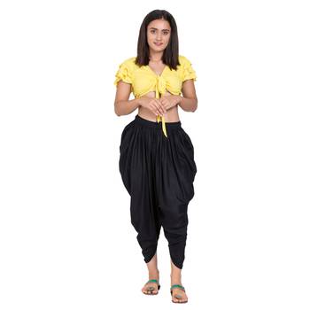 Black Color Solid Dhoti Patiala 1