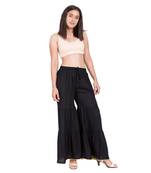 Black Color Solid Plain Gharara