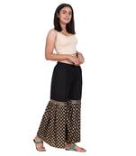 Black Color Gold Print Gharara