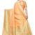 Women's Light Peach Banarasi Silk Saree With Blouse Piece.