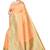 Women's Light Peach Banarasi Silk Saree With Blouse Piece.