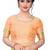 Women's Light Peach Banarasi Silk Saree With Blouse Piece.