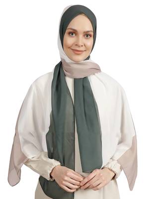 Cream Women's Bsy Magic Material Party Wear Printed Scarf Hijab 1