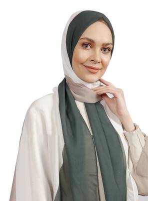 Cream Women's Bsy Magic Material Party Wear Printed Scarf Hijab 2