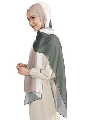 Cream Women's Bsy Magic Material Party Wear Printed Scarf Hijab 4