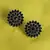 Unique Antiq Black Flower Studs