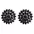 Unique Antiq Black Flower Studs