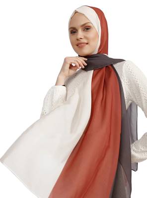 Maroon Women's Bsy Magic Fabric Modest Wear Printed Scarf Hijab Dupatta 2