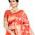Red woven banarasi silk saree with blouse