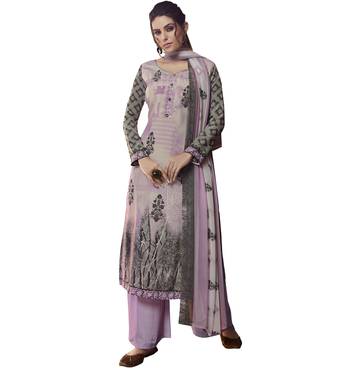 Purple digital print crepe salwar 1