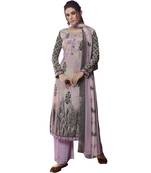 Purple digital print crepe salwar