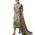Cream digital print crepe salwar