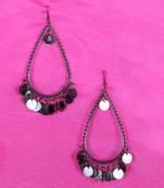 Black Party Wear Designer Earrings Metal Earrings