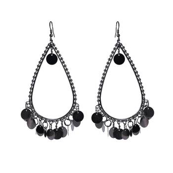 Black Party Wear Designer Earrings Metal Earrings 3