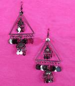 Black Party Wear Designer Earrings Metal Earrings