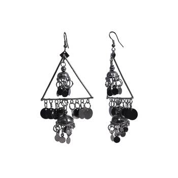 Black Party Wear Designer Earrings Metal Earrings 3