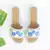 White Vegan Leather with Navy Blue and Green Embroidery with yellow Beads and Sea Green Piping