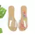 Hello Beautiful - Nude Vegan Leather with Zari and Rainbow colour embroidery and Transparent Straps .