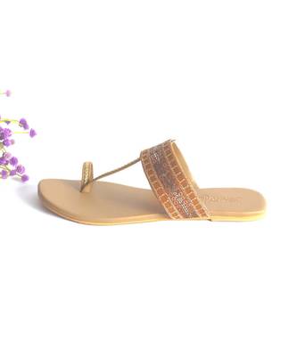 Mustard Stardust Kolhapuri Flats 4