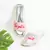 He Put a Ring - Baby Pink Flats with Fuschia Pink Embroidery and Silver Zari Diamond Ring