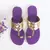 Light Gold Kolapuri with Purple Sole
