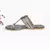 Dark Grey Kolapuri with Black and White Snake Print Sole