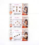 Beautiful Multi color Stone Round Shape Forehead Fancy Bindi For Girls Women(Pack of 3)
